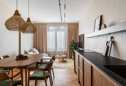 Дизайн кухни в стиле джапанди