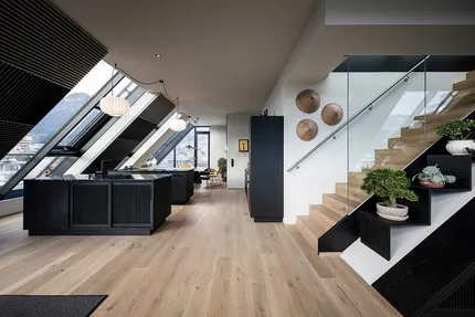 Интерьер мансарды в Инсбруке