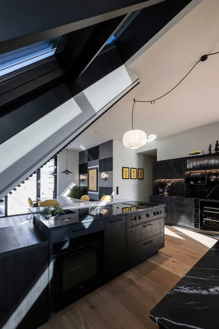 Интерьер мансарды в Инсбруке