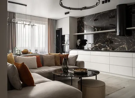 Дизайн современной квартиры с открытой планировкой