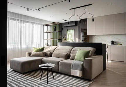 Интерьер, построенный на контрастах