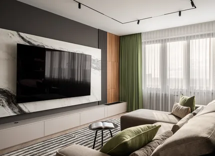 Интерьер, построенный на контрастах