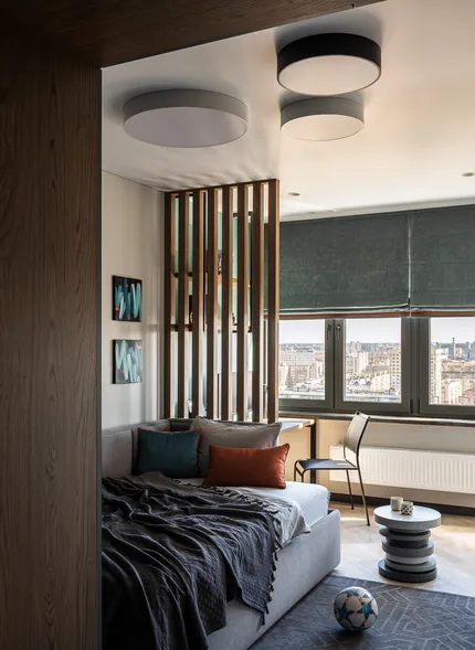 Интерьер, построенный на контрастах