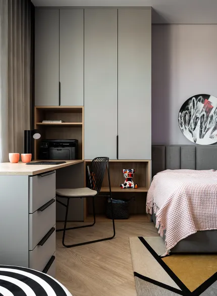 Интерьер, построенный на контрастах