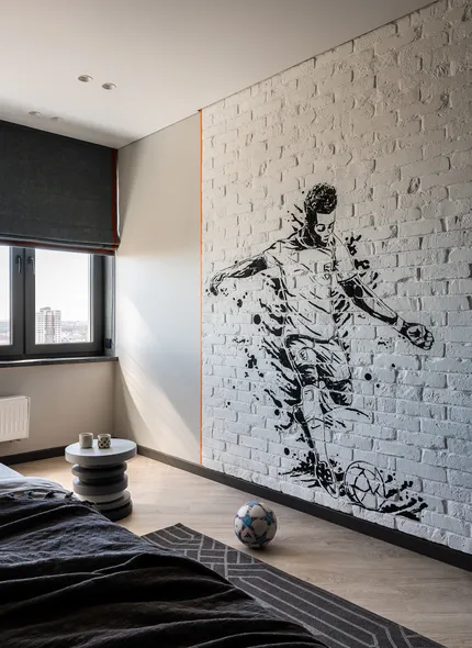 Интерьер, построенный на контрастах