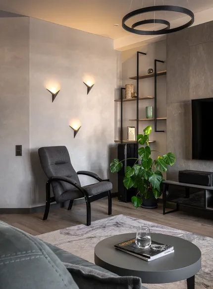 Нейтральный интерьер квартиры для семьи