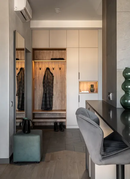 Нейтральный интерьер квартиры для семьи