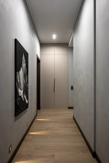 Нейтральный интерьер квартиры для семьи