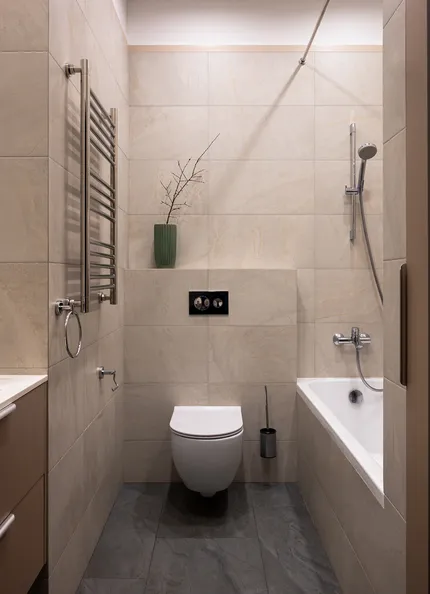 Нейтральный интерьер квартиры для семьи