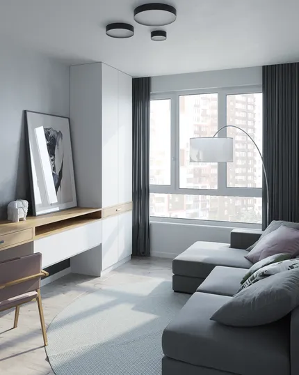 Дизайн-проект квартиры в холодных тонах