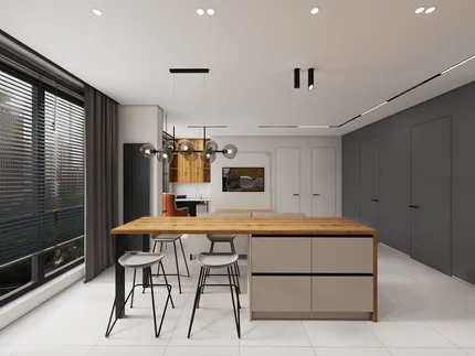 Современная квартира с неоклассическими элементами