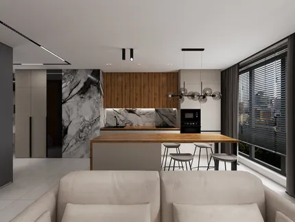 Современная квартира с неоклассическими элементами