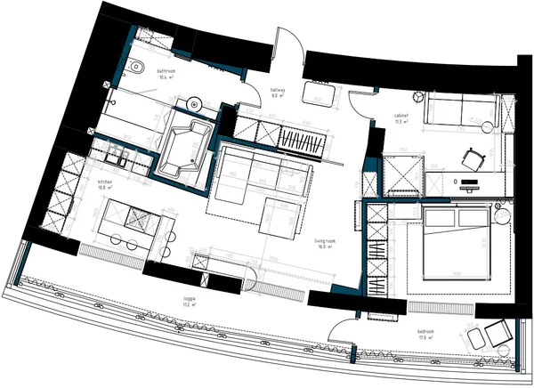 Обмерный план и план расстановки мебели