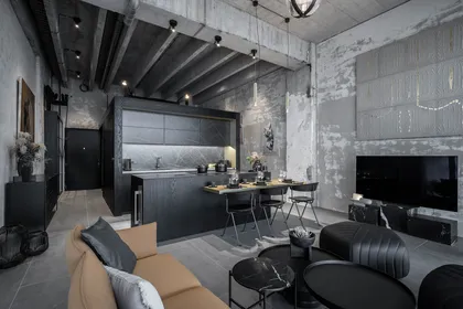 Интерьер лофта в здании бывшего авиационного завода