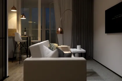 Проект квартиры-студии для холостяка