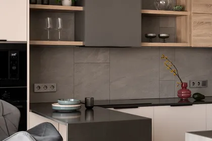 Нейтральный интерьер квартиры для семьи